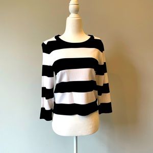 Banana Republic Black and White Striped Top. Size PS.